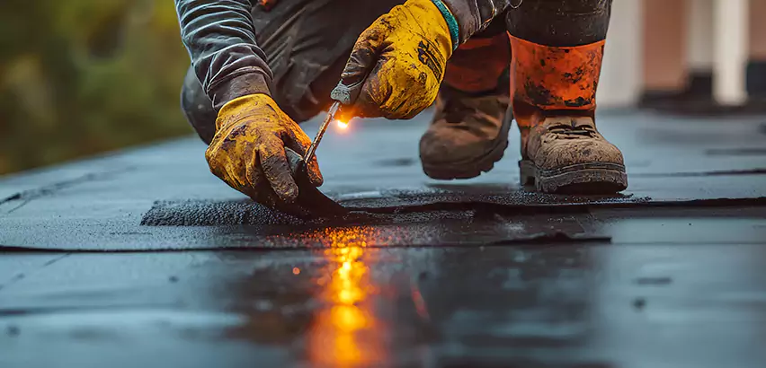 EPDM Roof Repair Tape Application in Bolingbrook